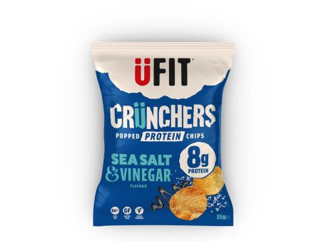 UFIT Crunchers High Protein Popped Chips - Sea Salt & Vinegar 35g Online