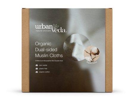 Urban Veda Dual-Cleansing Muslin Cloths 3 pack Online Sale