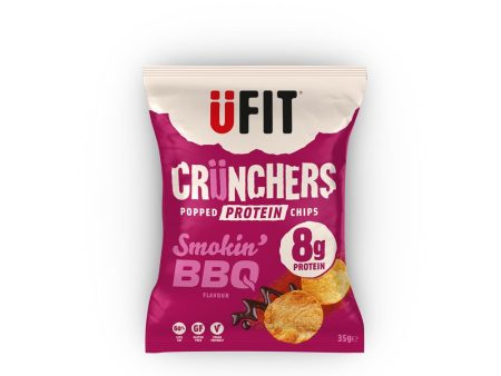 UFIT Crunchers High Protein Popped Chips - Smokehouse BBQ 35g Hot on Sale