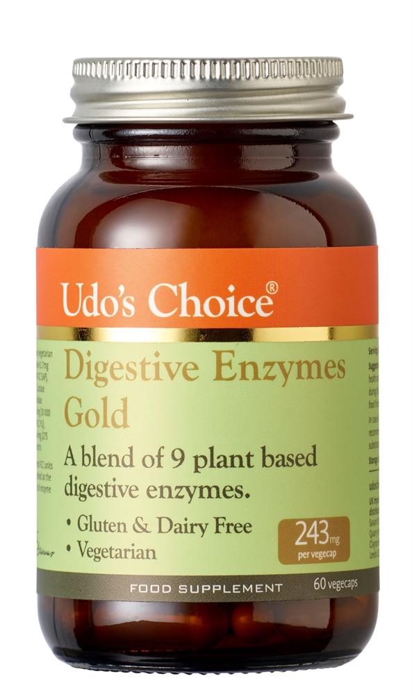 Udo s Choice Digestive Enzyme Gold contains 9 plant based enzymes 60 caps Hot on Sale