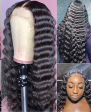 100% human hair Loose Deep Wave Frontal Wig 13x6 HD Lace, 24 inch, 180 density Supply