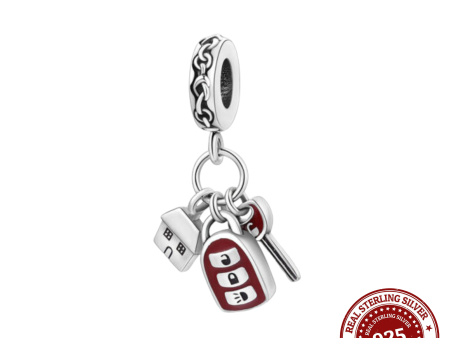 Dangle House Remote and Key Charm Online Hot Sale