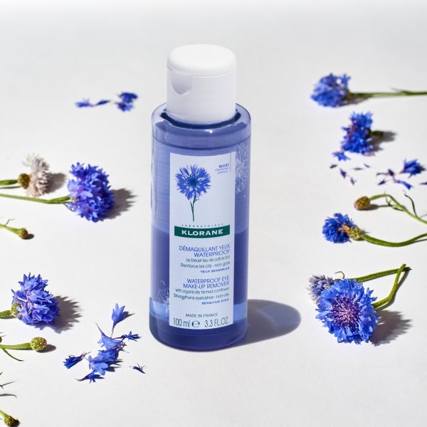 Waterproof eye make-up remover with organically farmed Cornflower Supply