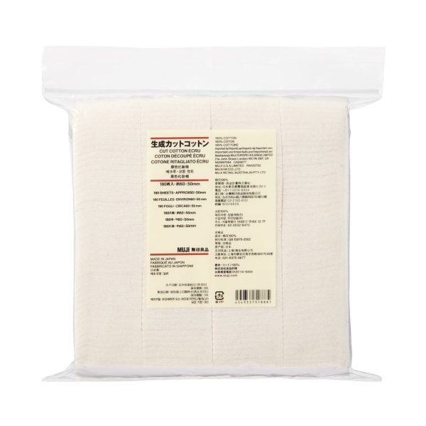 Muji Cut Cotton Ecru 180seet 60x50mm Cheap