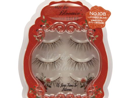 Miche Bloomin Eyelash No. 108 Layered Glam Produced by Saeko Cheap