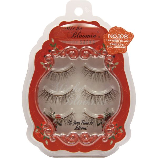 Miche Bloomin Eyelash No. 108 Layered Glam Produced by Saeko Cheap