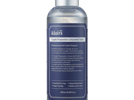 Dear Klairs Supple Preparation Unscented Toner 180ml Hot on Sale