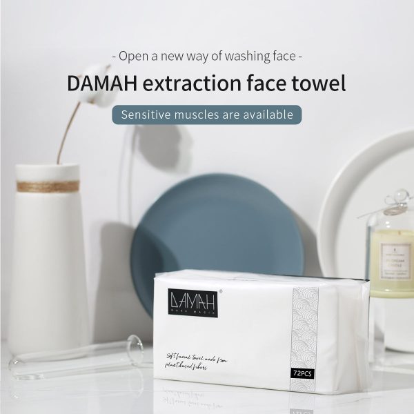 DAMAH Dark Magic Disposable Facial Towel 72Pcs on Sale