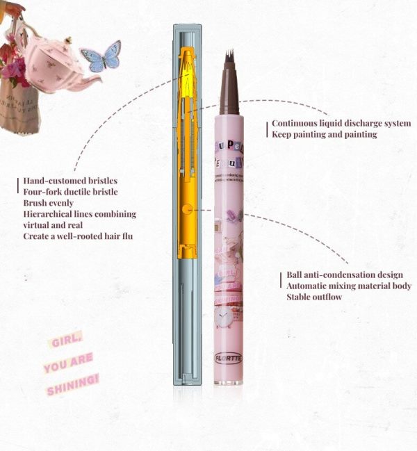 Flortte I Am Super Beauty Liquid Eyebrown Pen 0.5ml Discount