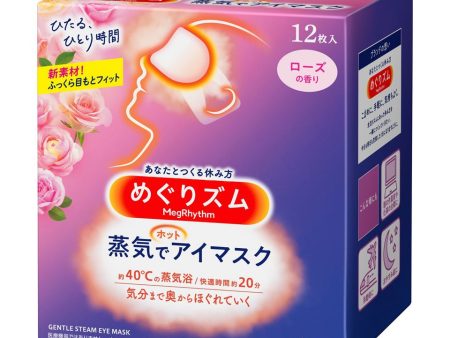 Kao MegRhythm Steam Hot Eye Mask Rose 12Pcs Supply