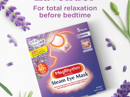 Kao MegRhythm Steam Eye Mask Lavender 5P For Cheap