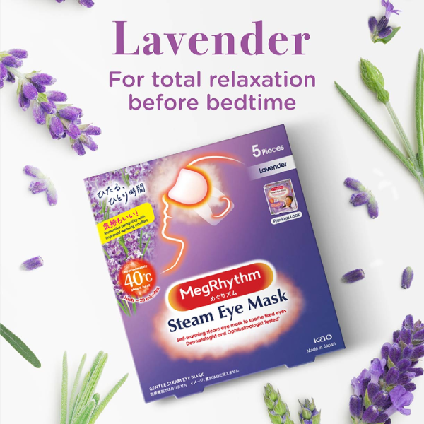 Kao MegRhythm Steam Eye Mask Lavender 5P For Cheap