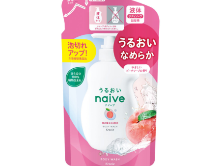 Naive Body Wash Peach Refill 360ml Fashion