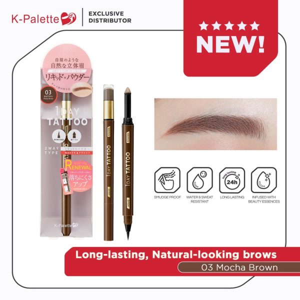 K-Palette Lasting 2Way Eyebrow Liquid WPa 03 Mocha Brown Sale