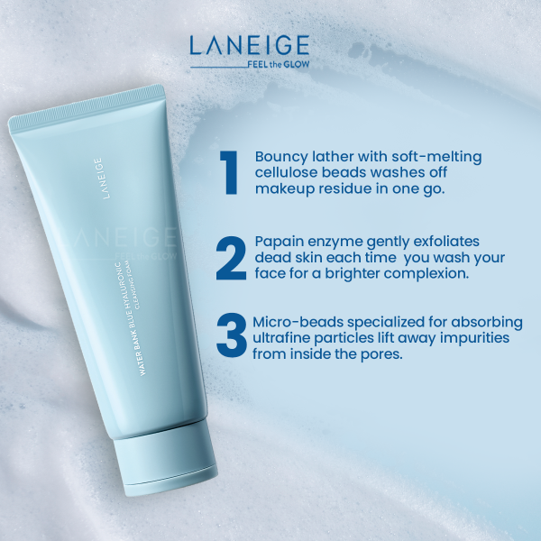 Laneige Water Bank Blue Hyaluronic Cleansing Foam 150g Discount