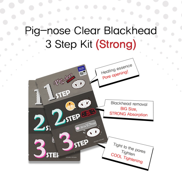 Holika Holika Pig Nose Clear Black Head 3 Step Kit Strong on Sale